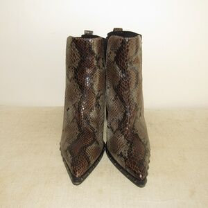 Charles by Charles David Faux Leather Bootie SZ 10 Block Heel